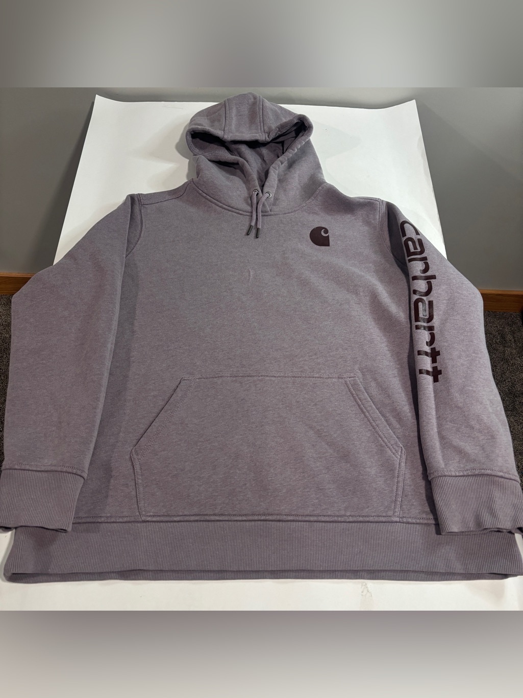 Carhartt Women 3x (24w/26w) Relaxed Fit Purple Hoodie Logo Pullover Pocket